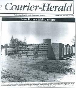 New Library Taking Shape, Thornbury Courier-Herald, Wednesday, May 31, 1995