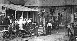 Visitors and Employees at the Johnston & White Mill ~ 1903