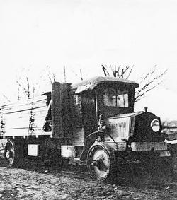 Truck loaded with lumber