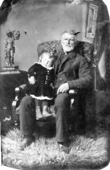 Tin Photograph - Unidentified Man With Small Child