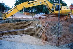 The Depot - Sewer Construction - July 1990