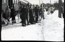 The Depot Station - Skiers Disembarking 