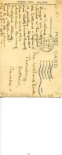 Postcard to Willard Rorke