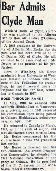 Willard Rorke - Law Society of Alberta - 